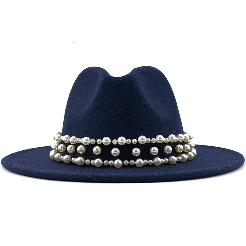 RAYNE Fedora Hat in Navy