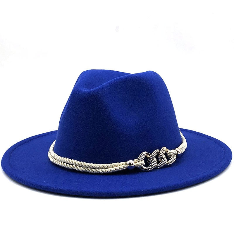 MERCELLA Fedora Hat in Blue