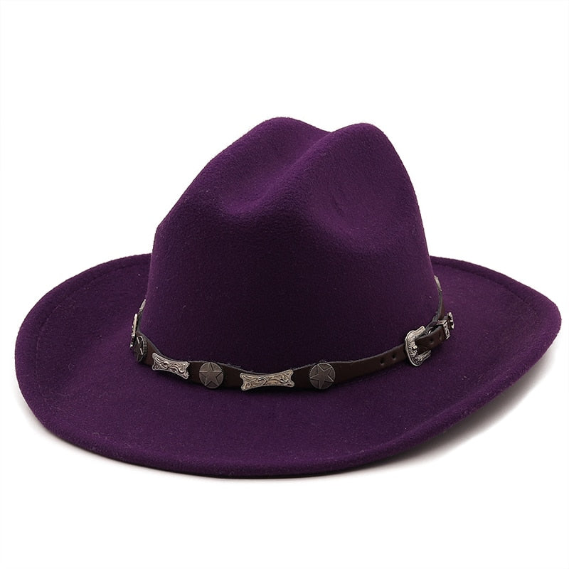 FRANCIS Men's Felt Fedora Hat in Purple