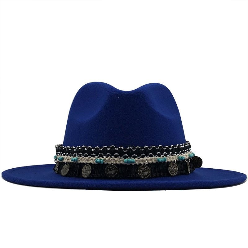 ALAIA Fedora Hat in Blue