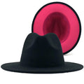 ADELINE Fedora Hat in Black/Rose