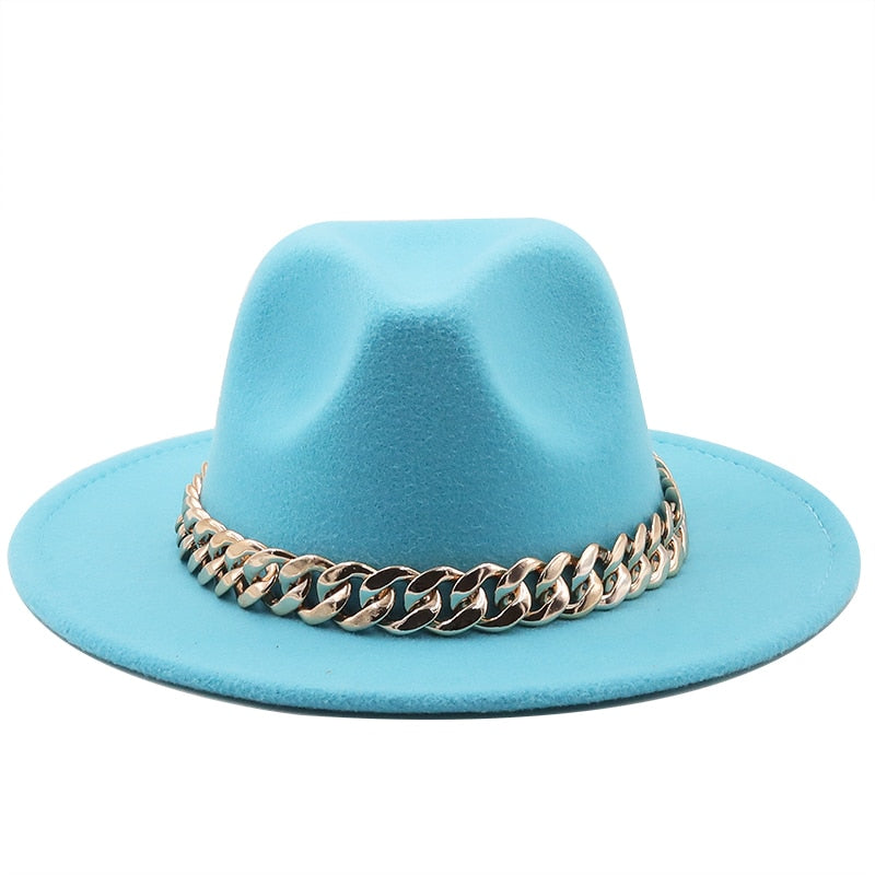 ESTELLA Fedora Hat in Lake Blue