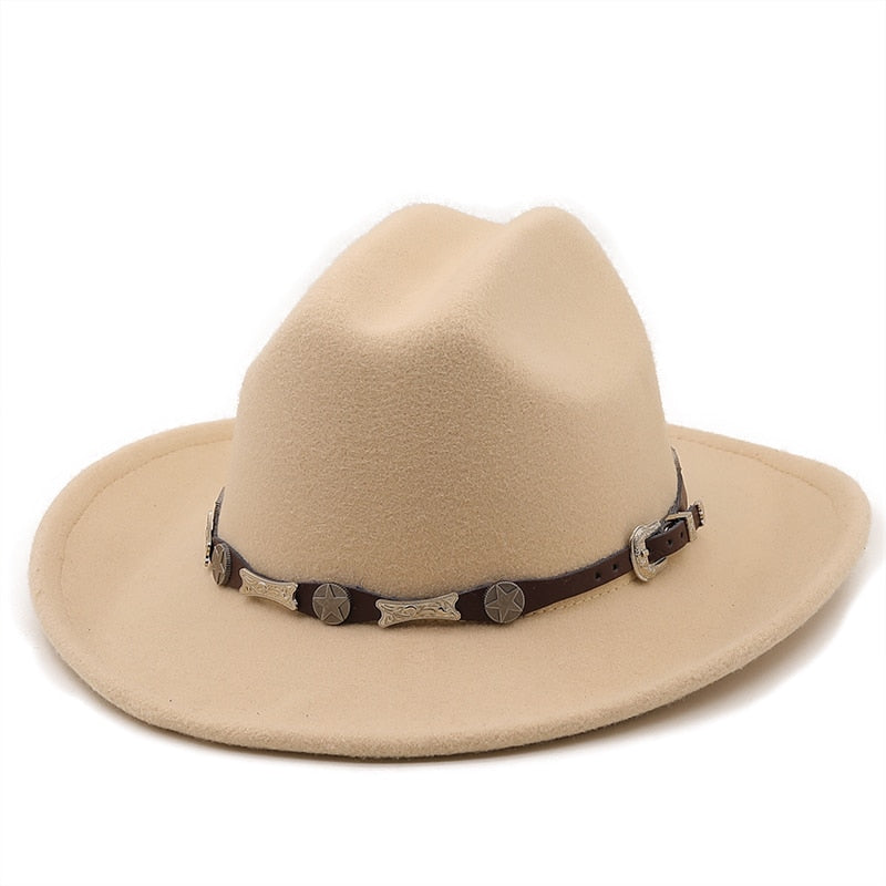 FRANCIS Men's Felt Fedora Hat in Beige