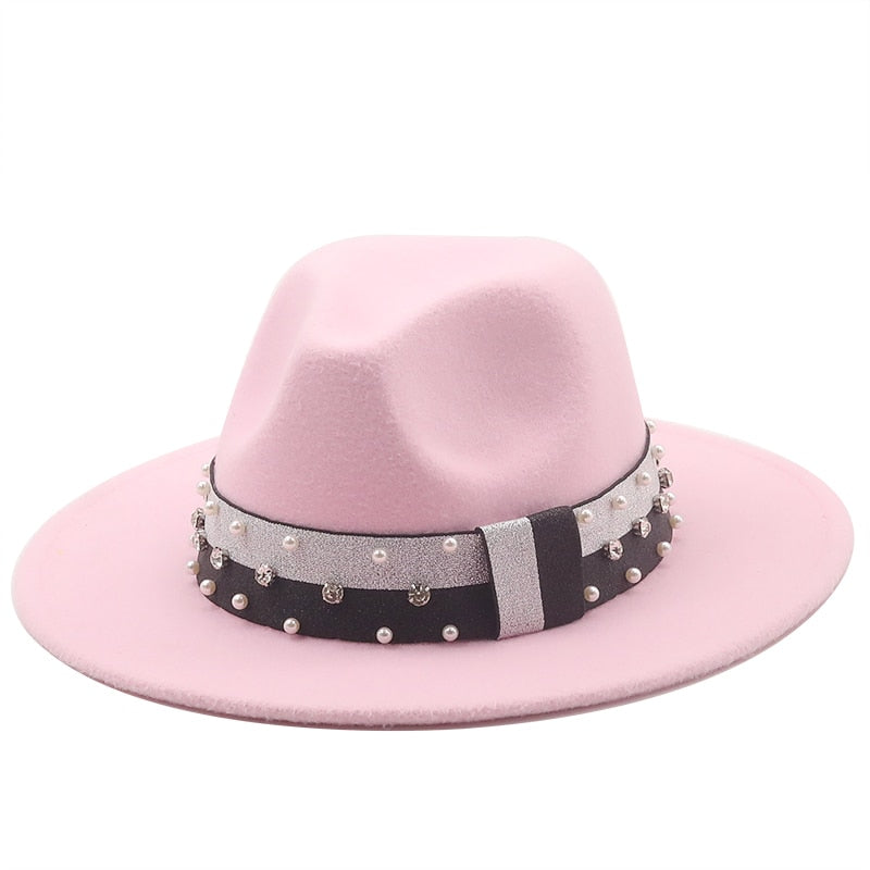 DAVINA Fedora Hat in Pink