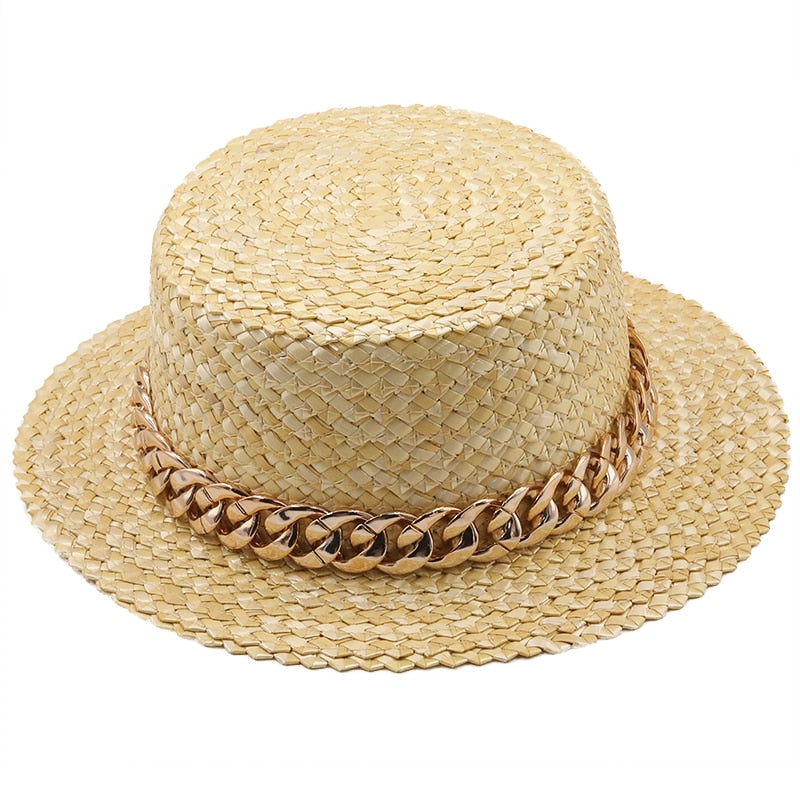 IDRANAA Straw Boater Hat