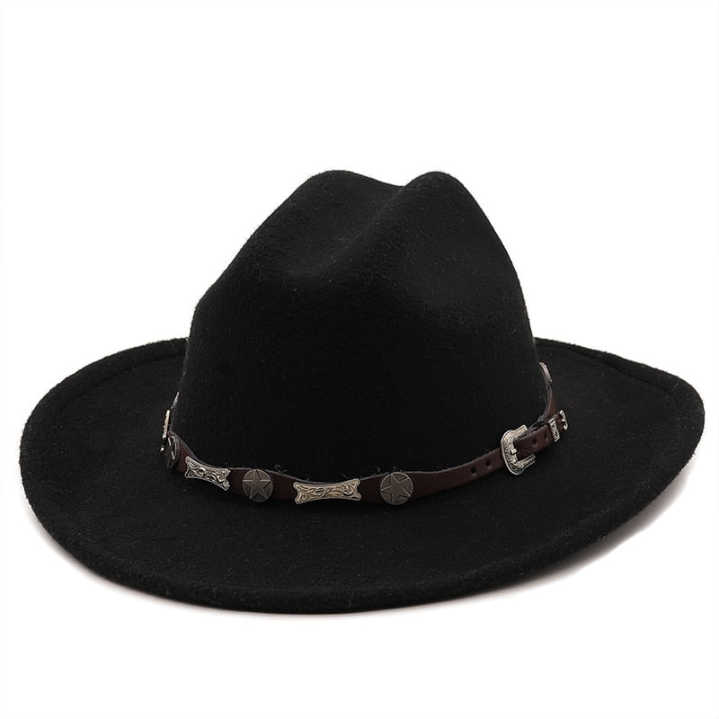 FRANCIS Men's Felt Fedora Hat in Black