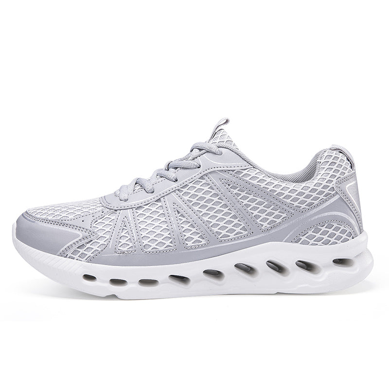 'Titan Wave' X9X Sneakers in Gray/White