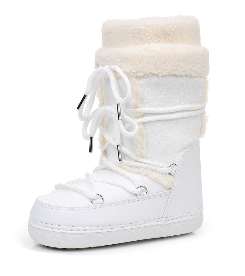 Aurora Cozy Luxe Winter Boots in Snow White