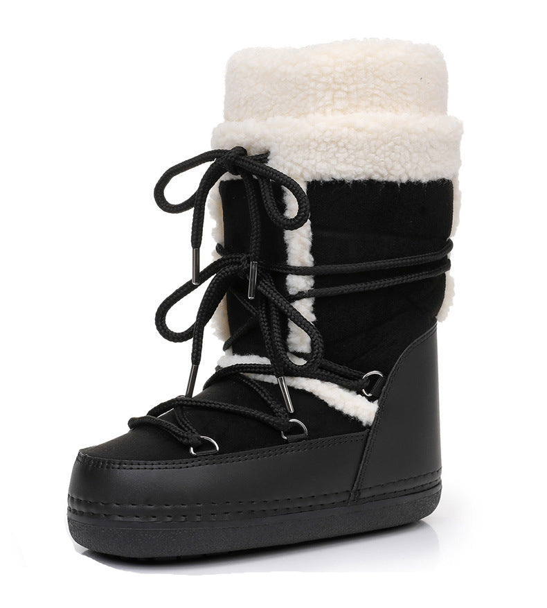 Aurora Cozy Luxe Winter Boots in Midnight Black