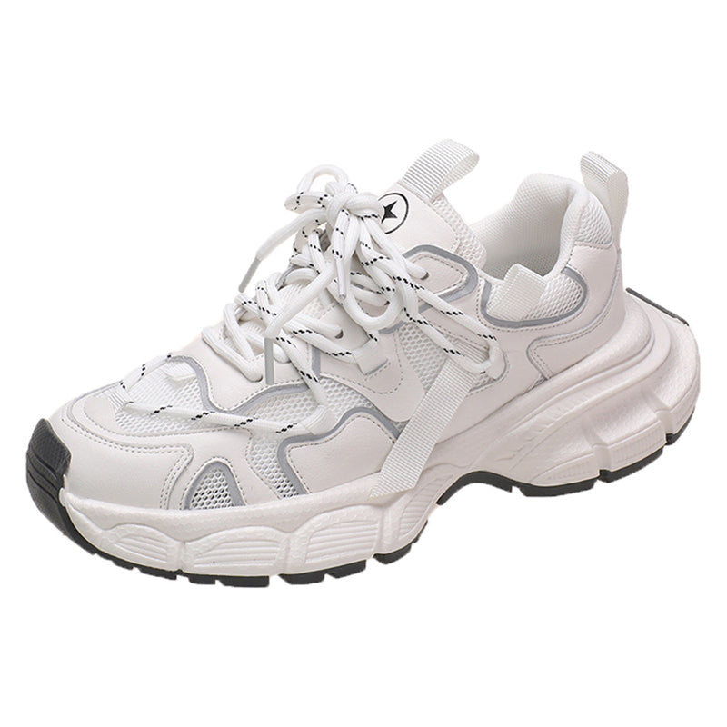 LISAZL Chunky Sneakers in White/Black