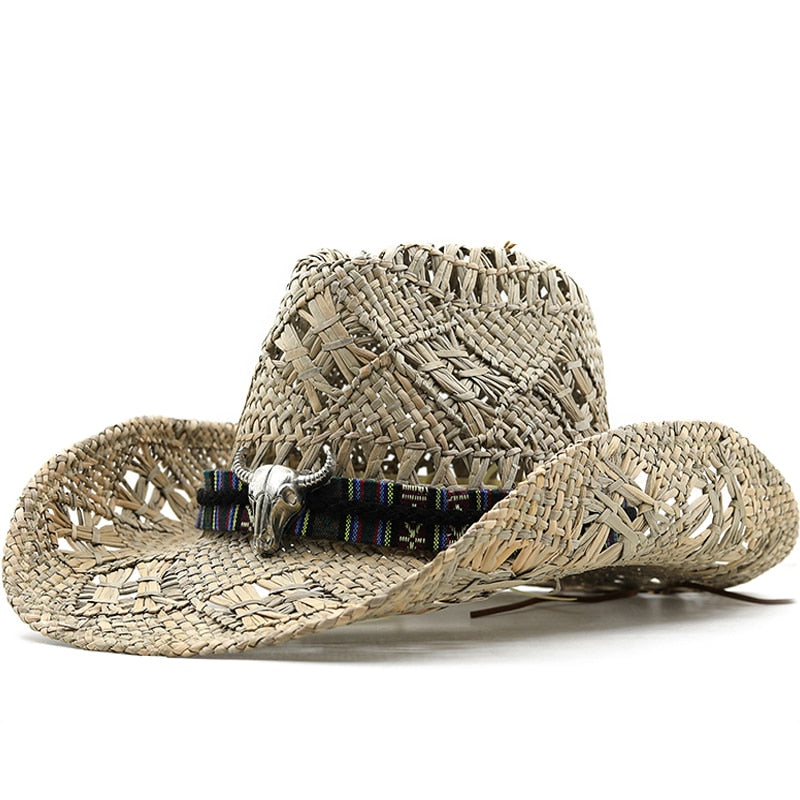 ARNULF Men's Straw Cowboy Hat