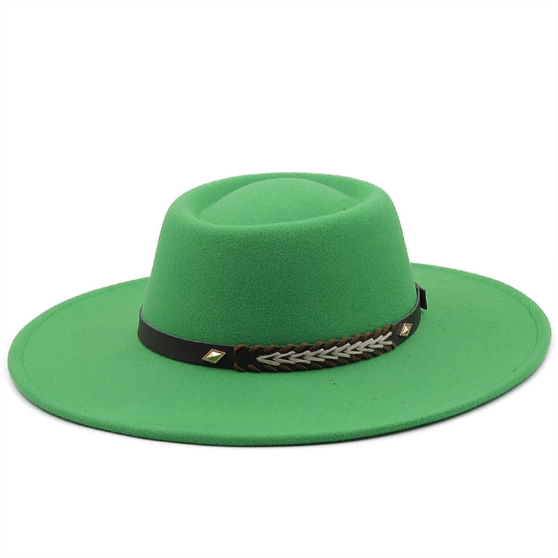 REGIANE Fedora Hat in Green