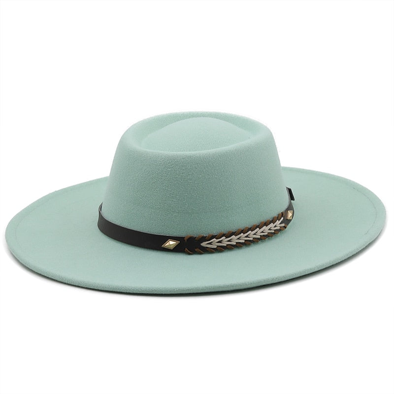 REGIANE Fedora Hat in Mint Green