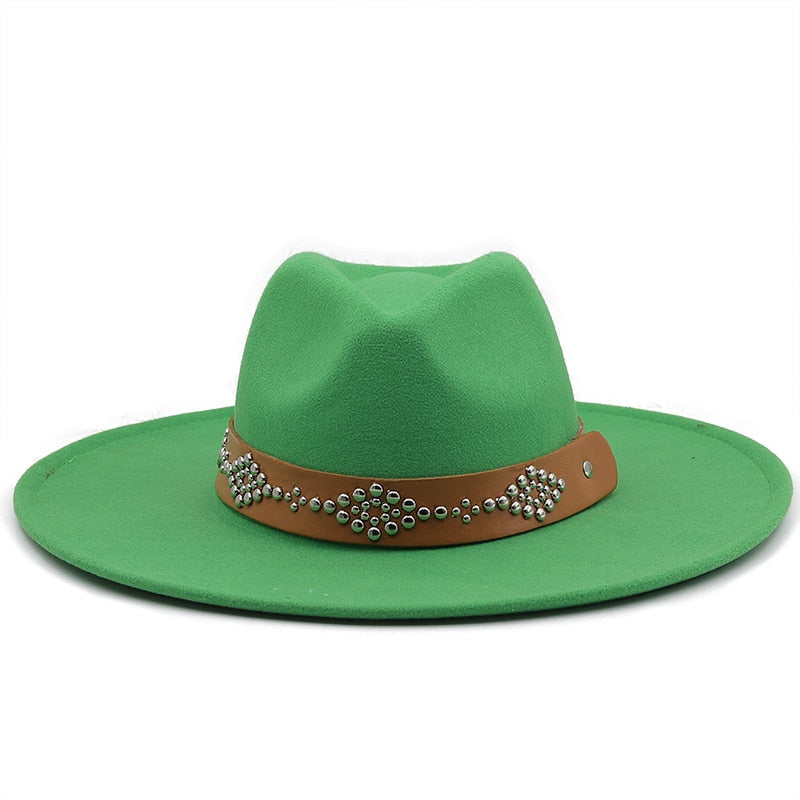 RICHARD Men's Felt Fedora Hat in Green