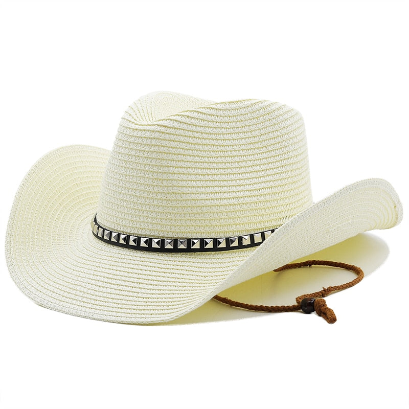 ALFONSO Men's Straw Cowboy Hat
