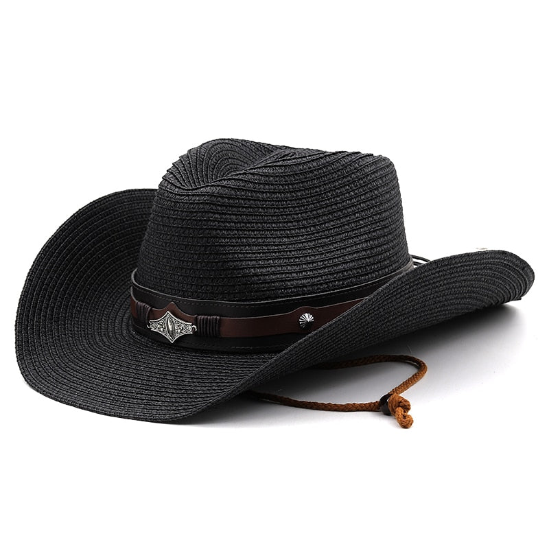 UMBERTO Men's Straw Cowboy Hat