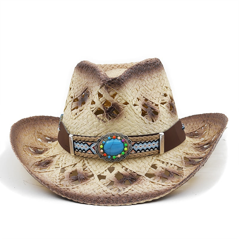 MARLEY Cowboy Hat in Beige/Brown