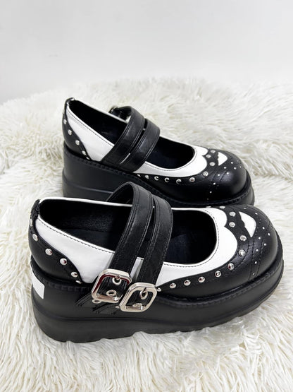 MERLE Chunky Heel Oxford Shoes