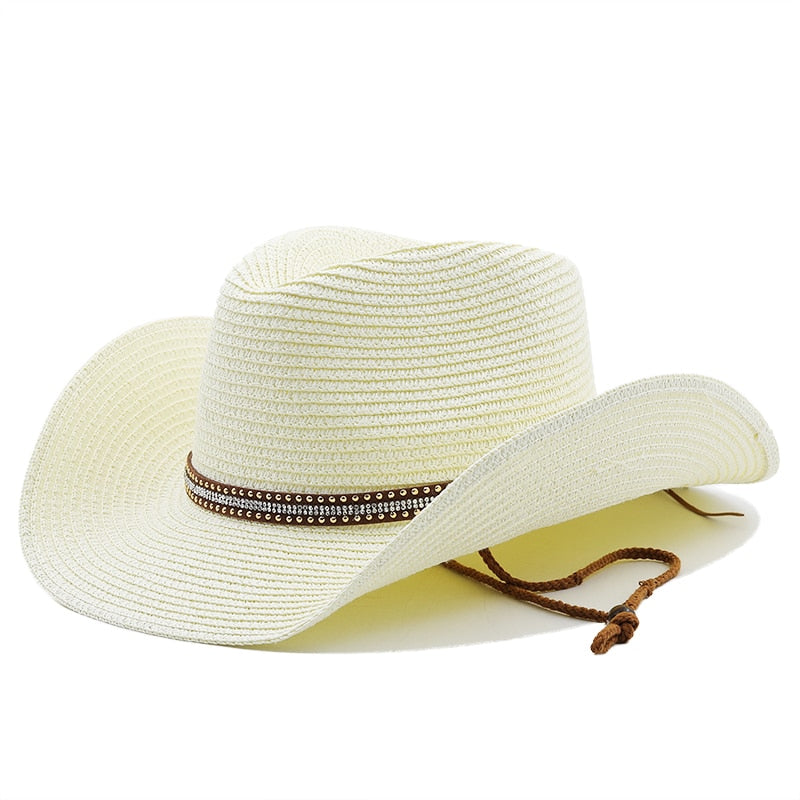 OSWALD Men's Straw Cowboy Hat in Off-White
