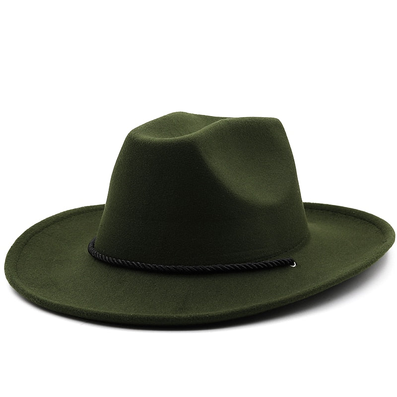 LEONIDAS Men's Felt Cowboy Hat