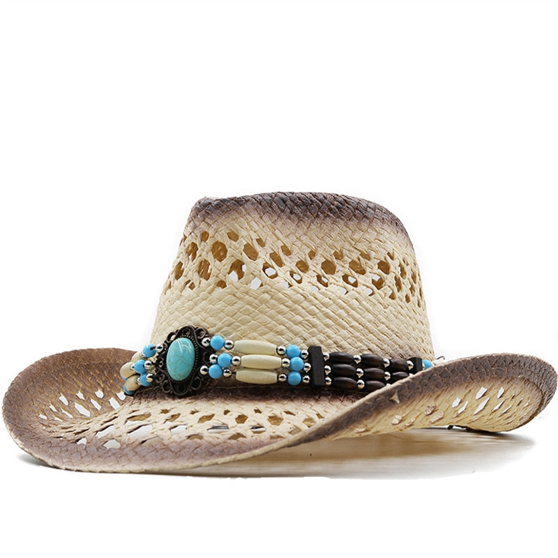 ROVANA Cowboy Hat in Beige/Brown
