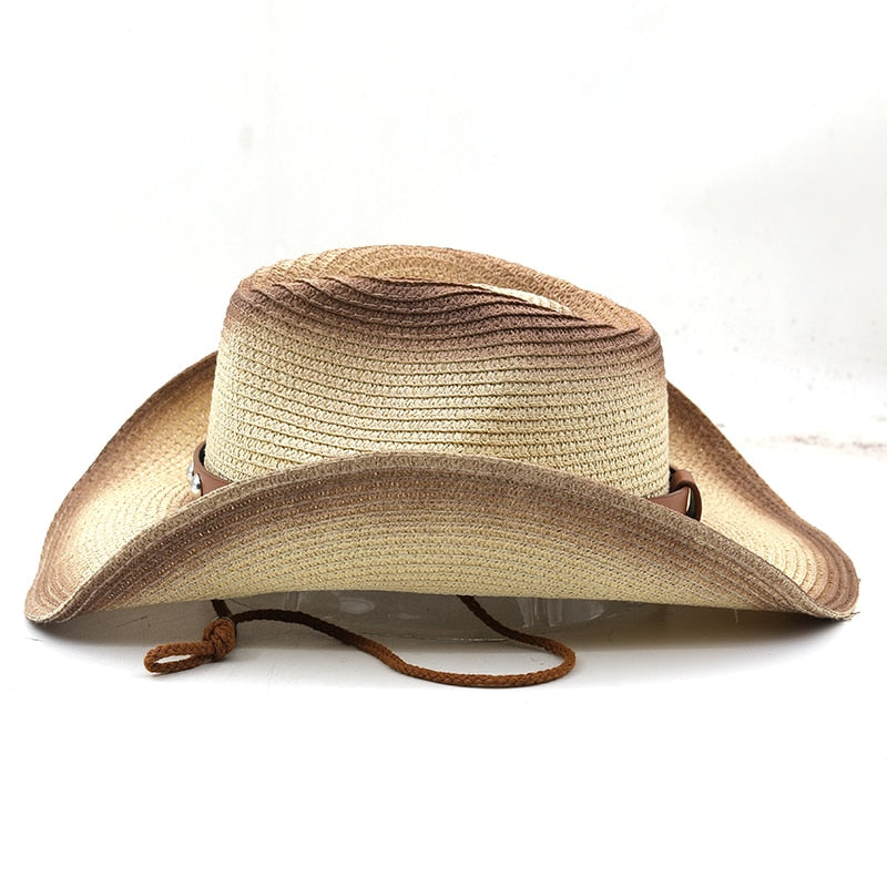 ARDASHIR Men's Straw Cowboy Hat