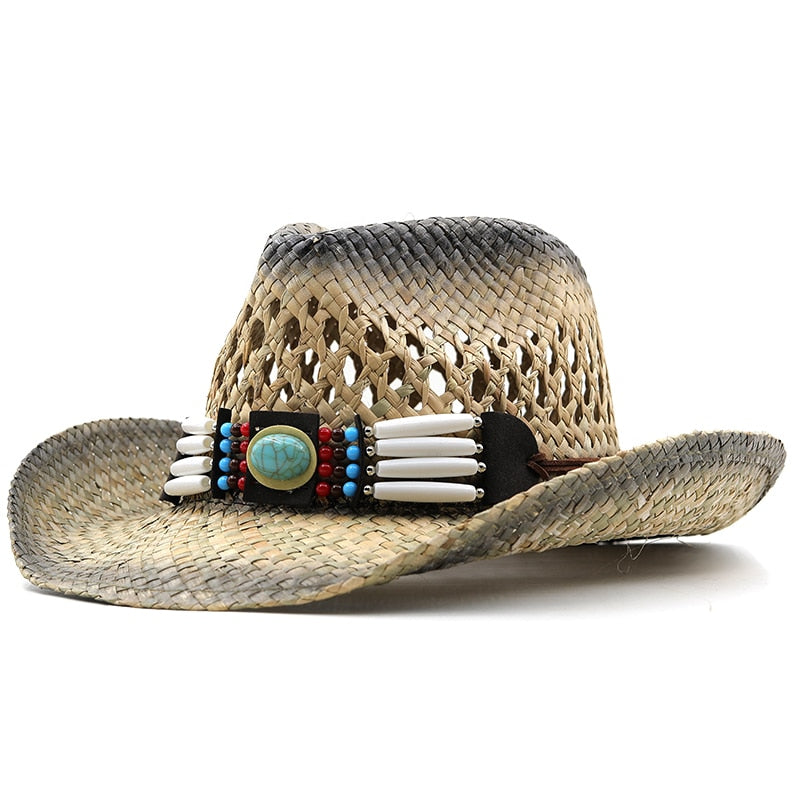 VAINEL Cowboy Hat in Beige/Black