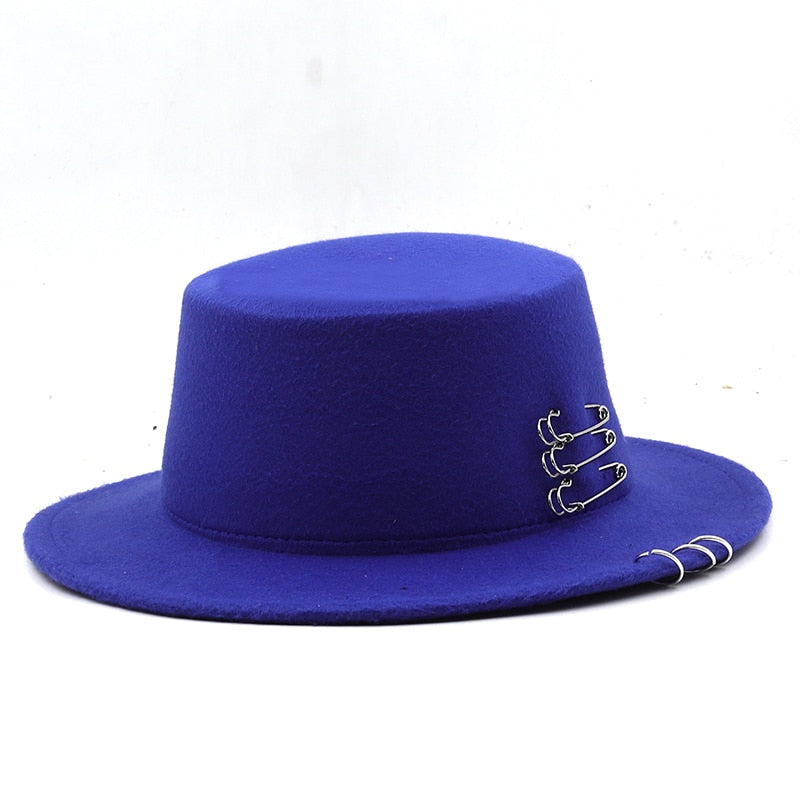 REILYNN Fedora Hat in Blue