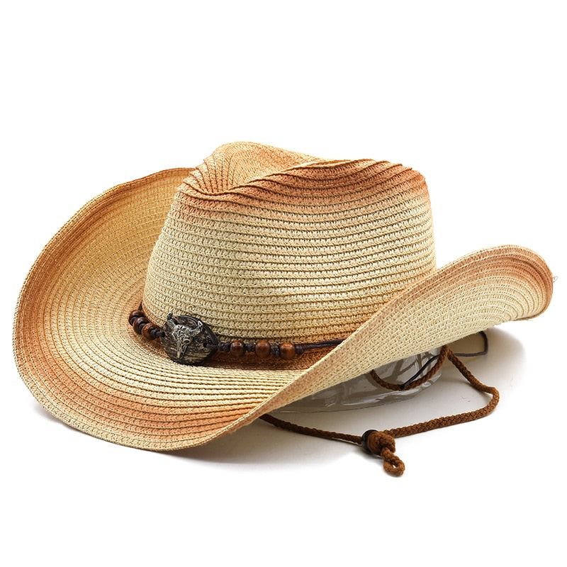 JUSTINIAN Men's Straw Cowboy Hat