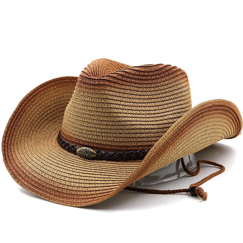 VYTAUTAS Men's Straw Cowboy Hat