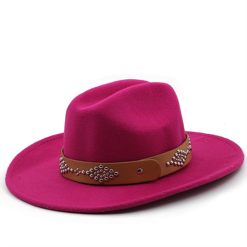 LUYI Fedora Hat in Rose