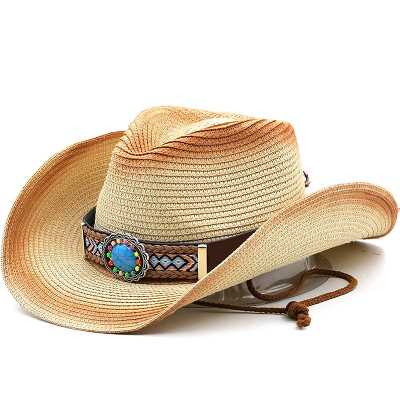 GILGAMESH Men's Straw Cowboy Hat