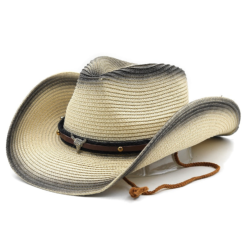 GLADY Cowboy Hat in Beige/Black