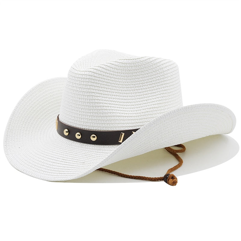 CONN Men's Straw Cowboy Hat in White
