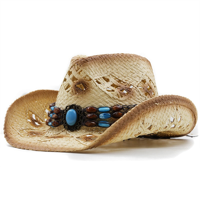 RYANN Cowboy Hat in Beige/Khaki