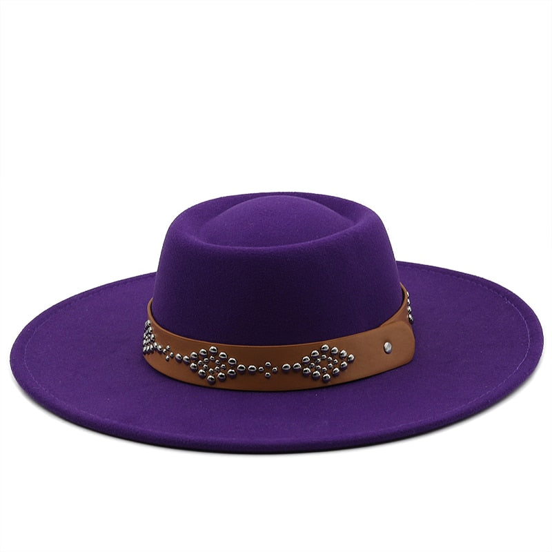 IZARIA Fedora Hat in Purple