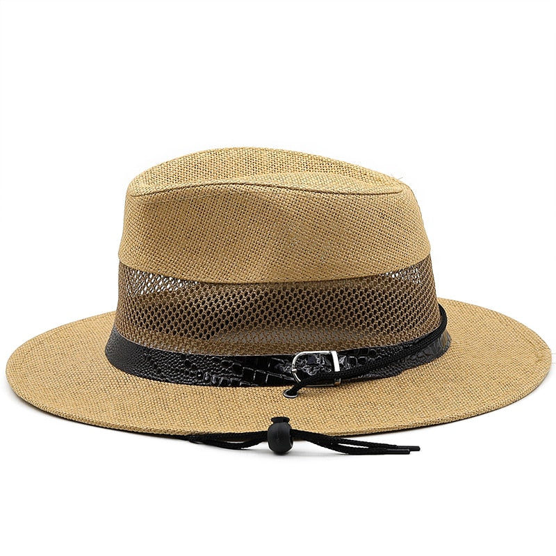 HADRIAN Men's Straw Fedora Hat