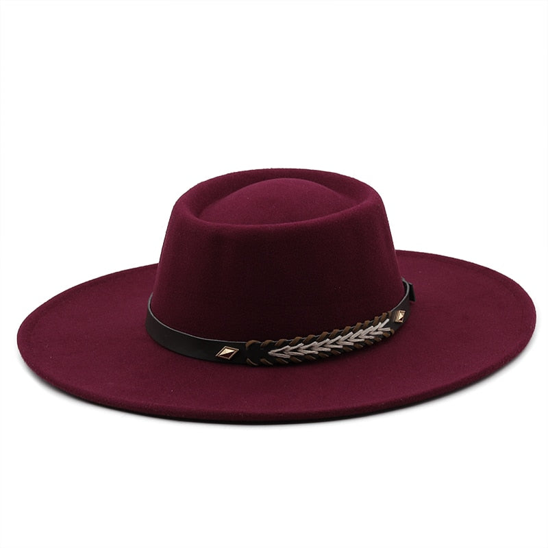 REGIANE Fedora Hat in Wine Red