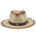 NATAZA Fedora Hat in Beige/Brown