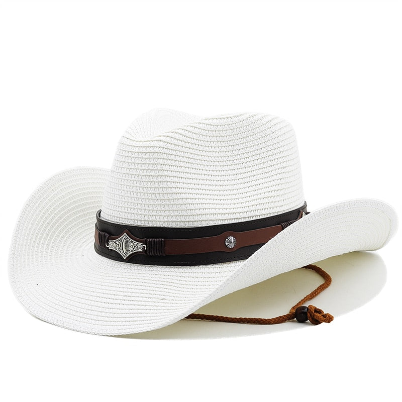UMBERTO Men's Straw Cowboy Hat