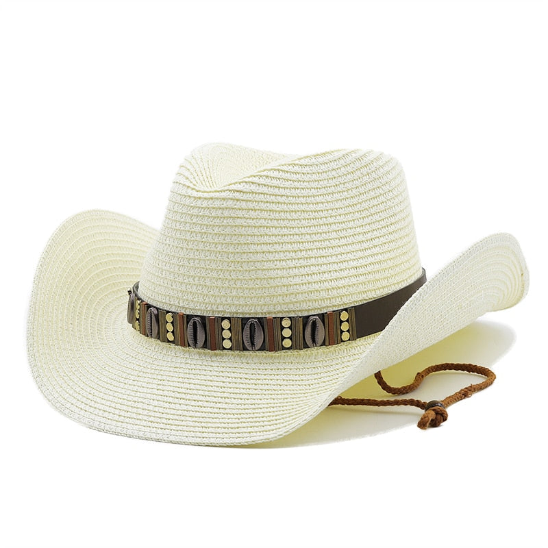 KHOSROW Men's Straw Cowboy Hat