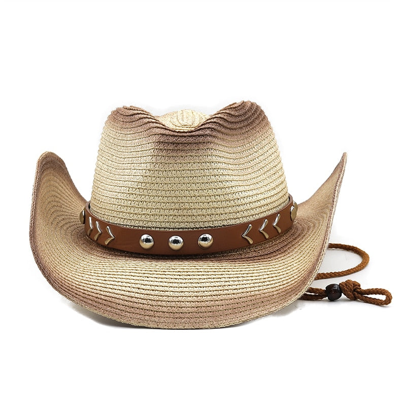 ARDASHIR Men's Straw Cowboy Hat