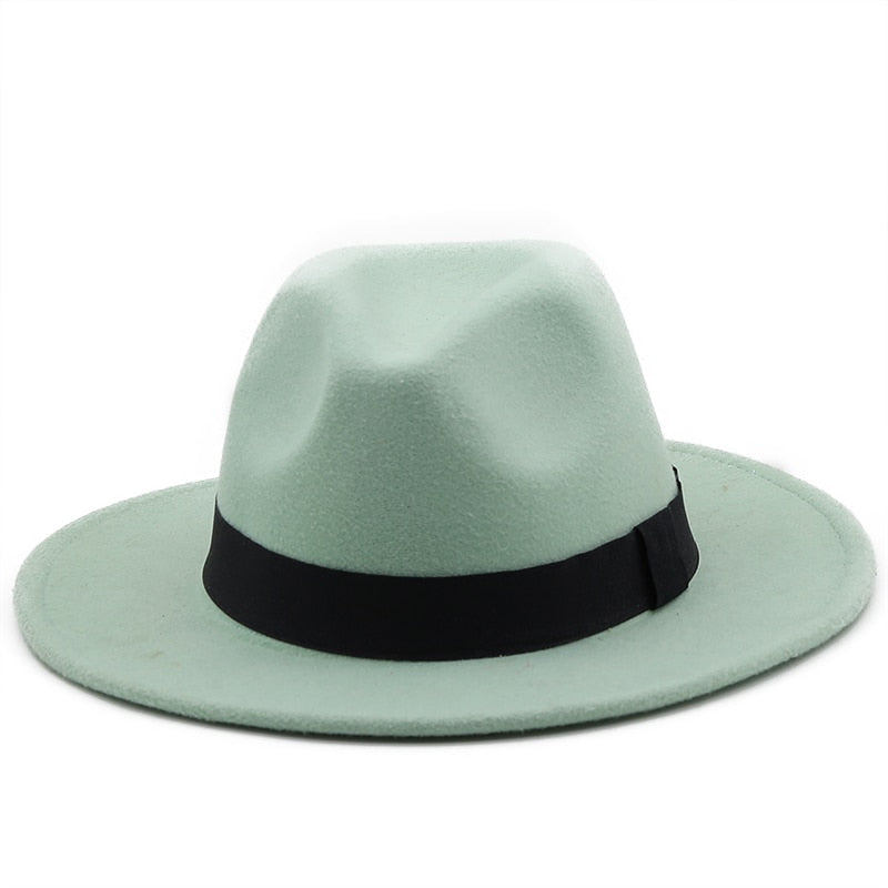 GUSTAV Men's Felt Fedora Hat in Mint Green