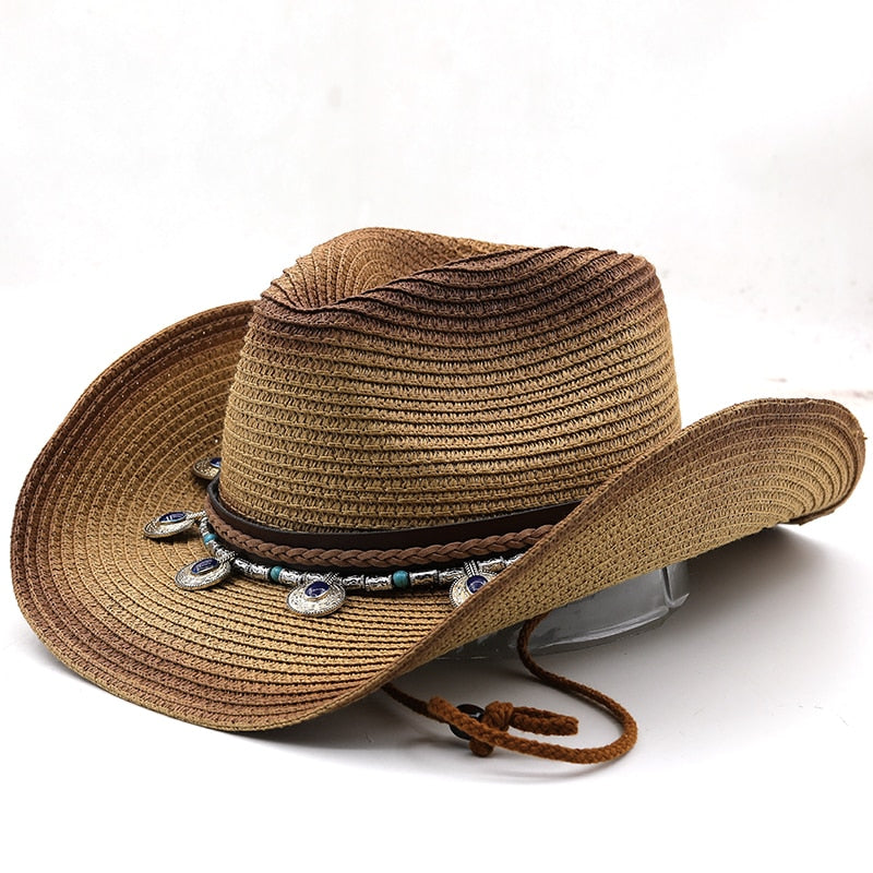 ARONA Cowboy Hat in Khaki/Brown