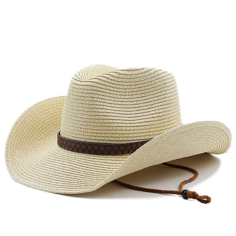 BELA Men's Straw Cowboy Hat in Beige