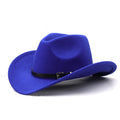 HARALD Men's Straw Cowboy Hat in Blue