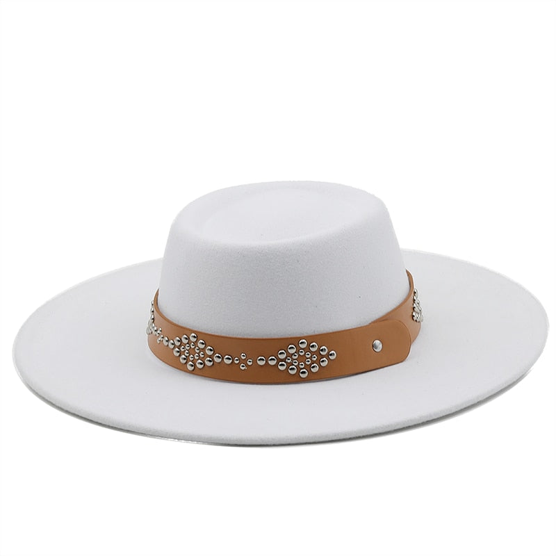 IZARIA Fedora Hat in White