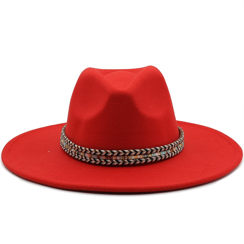 SLOANE Fedora Hat in Red
