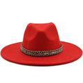 SLOANE Fedora Hat in Red
