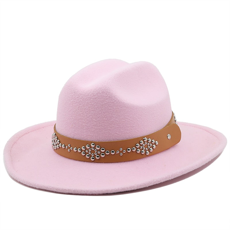 LUYI Fedora Hat in Pink